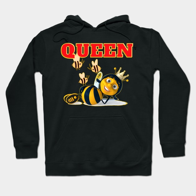 Queen Bee Wife Mother Lady Boss Hoodie by chiinta